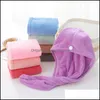 Towel Home Textiles Garden Ll Coral Veet Dry Hair Bath Microfiber Quick Drying Turban Super Absorbent Women Haircap Wra Dh39J