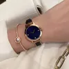Mouvement de quartz ￠ la mode Blue Blue Limited Mouvement de quartz 316l Brotte de bo￮tier en acier inoxydable femme orologio imperm￩able Luxurious montre des montres glac￩es