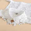 Elegant Beaded Lace Fake Collar Bomull Vit Avtagbar Kvinnor Vintage Stand Ladies False Blus Halvtröja W220323