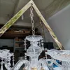 dekoration unik design hängande kristall akryl kandelabra/ljushållare/ljus stativ för bröllop och heminredning imake201