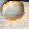 Love bangle gold diamond real gold 18 K never fade 16-19 size With counter box certificate official replica top quality luxury brand premium gifts couple bracelet