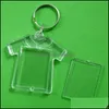 Frames And Modings Arts Crafts Gifts Home Garden Clear Acrylic Plastic Blank Keyring Insert Passport Po Frame Keychain Picture Keyrings P