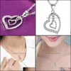 Pendant Necklaces Pendants Jewelry Diamond Heart Necklace Double Hearts Chain Women Children Fashion Drop Delivery 2021 U5Ytk