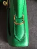 25 سم العلامة التجارية حقيبة كتف فاخرة مصممة لتصميم حقيبة يد إبسوم الجلود المصنوعة يدويًا خياطة ملاهي الملاهي أفاكادو أخضر إلخ.