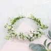 Floral Hair Band Girl Flower Wreath Opaska na głowę Halo Głowa Crown Garland Headpiece Festival Wedding Party Q759