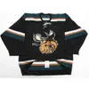 Nik1 2020 MANITOBA MOOSE AHL BLACK TEAM ISSUED Eishockey-Trikot Stickerei genäht Passen Sie Trikots mit beliebigen Nummern und Namen an