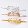 Womens Metal Hairstick Long Hair Fork Hollow Out Antique Vintage Decorative Stick Hairpin Antique Barrettes Rhinestone Jewelry