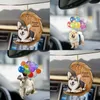 Decorações de interiores Carro acrílico Ornamento pendurado Balão pendente de cachorro de cachorro