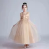 Kids Dresses For Girls Flower Ball Gown Birthday Wedding Party Princess Banquet Summer Sleeveless Children's Long Dress Y220510