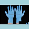 Disposable Cleaning Gloves Blue Powder- Nitrile Latex Rubber Pvc Non-Slip Kitchen Dishwashing Xd23198 Drop Delivery 2021 Supplies Kitchen D