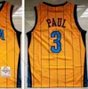 Retro Jersey Basketball Chris 3 Paul Jerseys Ed White Blue Black 05-06 10-11