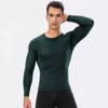 Fitness Men Autumn Long Sleeve T-Shirt Causal Sport Compression Sweatshirts Quick Dry High Elastic Outdoor Training Gym Clothing L220704