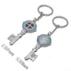 Colorful Key Shape Exorcism St. Benedict Keychain Charm Ring Jewelry Religious Shrine Gifts