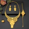 Aniid Etiopia Dubai Luxury 24K Gold Jewelry Jewelry Cett Choker Naszyjnik Pierścień dla kobiet Wedding Indian African Jewellery 220726