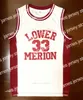Camisas de basquete navio dos EUA # Lower Merion 33 Bryant Jersey College Men High School Basketball Todos costurados tamanho S-3XL qualidade superior