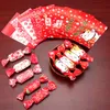 ギフトラップPC/ロットかわいい温かい白いクリスマス飾りお祝いの赤いヌガー包装紙そりの木の装飾diyキャンディペーパーギフト