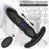 Vibratore telescopico a 12 frequenze Telecomando Massaggiatore prostatico Masturbatore maschile Prodotto per adulti Giocattoli erotici sexy per uomo