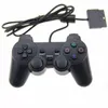 Flerfärgade PS2 Wired Controller Handle Joystick Shock Game Console Controllers Färgglada Gamepad för Sony PlayStation Play Station 2 Vibration med förpackningar