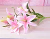 6Heads Easter Vivid Artificial Lily Flower Short Branch Faux Floral 76cm Home Wedding Party Table Decor G58227