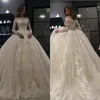 2022 Vintage Arabe Robe De Bal Robe De Mariée Hors Épaule Dentelle Appliques Cristal Perlé Manches Longues Plus La Taille Formelle Robes De Mariée Balayage Train BC3022 B0520A7