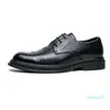 Kleding schoenen mannen luxe designer krokodil patroon top lederen trouwfeest mode loafers