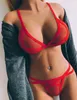 Sexy zwempak bralette gaas lingerie set cup draad gratis ondergoed vrouwen bh porno erotische bikini's 2022