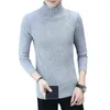 2022 MĘŻCZYZN SIŁY KOLOR Turtleeck Modna Dzianin Sweater swobodny sweter Swetery L220730