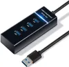 Hub USB 3.0 à 4 Ports, multi-hub haute vitesse, extension de répartiteur USB pour clés USB, adaptateur pour ordinateur portable