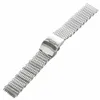 18/20/22/24mm Steel Dive Shark Mesh for Milanese Watch Bracelet Strap Band Weaving Double Snap Strap 220507