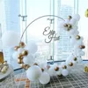 106pcsset mat beyaz altın metalik balonlar çelenk kemer kiti bebek duş düğün partisi krom balon dekorasyon çocuklar 220524