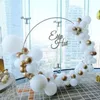 106pcSset Matte White Gold Metallic Balloons Garland Arch Kit Kit Baby Wedding Birthday Party Chrome Balloon Decoration Kids 220524