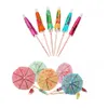 Bar Tools Umbrella Parasol Cocktail Picks Cupcake Toppers Luau Toothpicks Hawaiian Party Decorations Multicolored XBJK2204