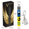 Mindestbestellmenge: 5 Stück, V-Relief-Stress-Design, 650 mAh, vorheizen, VV-Batterien, Typ-C, USB-Passthrough, Bottom-Charge, 510 Thread, Vape, E-Zigaretten, wiederaufladbare Batterie mit variabler Spannung