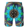 Short masculin Mandala Pantalon de plage masculin de maillot de bain gay en polyester imprimé de fleur de planche lâche pantmenmen's