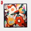 Retro Little Natural Silk Scarf Women Printed Flower 100 Real High Quality 50cm Small Square Head Scarves Lady Luxury