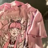 T-shirt da donna T-shirt Goth pastello per donna Ragazza Harajuku Tshirt Fairycore Abbigliamento Rosa Anime Grafica Gotica Fata Grunge Dropship