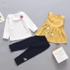 Vêtements ensembles de printemps enfants bébé garçons filles filles coton vêtements imprimer gilet pantalon à manches longues 2pcs / set pour tout-petit kildren