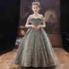 2022 Śliczna suknia balowa tiulowa sukienki dziewczyna koronkowe aplikacje cekinowe dhinestones dzieci