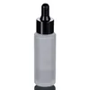 200pcs 30ml Frost Transparent Glass Essential Oil Bottle With dropper, 1oz Cosmetic Packaging Glass Bottle