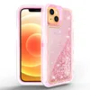 Coques de téléphone Quicksand pour Iphone 14 PLUS Pro Max Bling liquide paillettes flottant Quicksand eau coulant Ultra Cover9726949