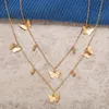 Chains Butterfly Clavicle Chain Jewelry For Women Long Pendants Necklaces Charms Bijoux Gold Modyle Simple Style Hollow Cute AnimalChains