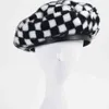 Chapeaux pour femmes automne hiver chapeaux zèbre léopard cuir bord chaud coupe-vent casquette femme béret chapeaux peintre chapeau nouveau 2021 J220722