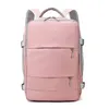 Rose femmes voyage hydrofuge antivol élégant sac à dos décontracté avec sangle Lage USB Port de chargement sac à dos 220602