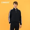 Correas recortadas sudaderas con capucha hombres moda jogger gimnasio sudaderas más tamaño otoño invierno nuevos chándales gruesos lj201027