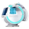 2022 7 en 1 Máquina facial portátil Hydra Skin Lifting Smart Ice Blue Ultrasónico Oxígeno Facial Hydra Dermoabrasión Máquina de cuidado facial