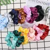 Nuevas bandas 100% puras de seda de mulberry grande de color simple para mujeres accesorios para la cuerda de la corbata del cabello 3.5cm 30pcs