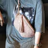 BRIGGS fanny pack for women waist bag genuine leather belt bag purse fashion money belt ladies fashion shoulder bag chain female 220812