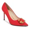 أزياء اللباس أحذية السيدات الزفاف OL الأحمر 2021 أنيقة واحدة المرأة الخنجر 9 سم عالية الكعب