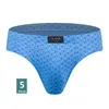 Men Briefs 5 pcs/lot Cotton Underpants Casual Dot Underwear for Male plus size men briefs underwear L-4XL cueca masculina 220505