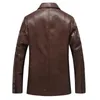 Veste en cuir hommes doux PU mâle affaires manteaux décontractés homme Jaqueta Masculinas Inverno Couro grande taille XXXL 4XL 220727